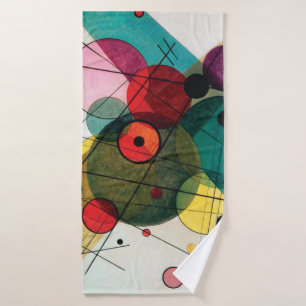 Toalha De Banho Círculos em um círculo por Wassily Kandinsky