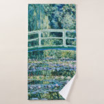 Toalha De Banho Claude Monet - Lírios De Água E Ponte Japonesa<br><div class="desc">Claude Monet - Lírios De Água E Ponte Japonesa (1899)</div>