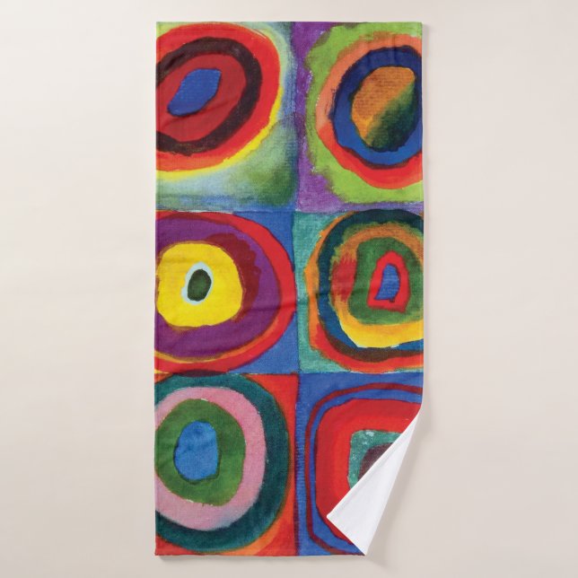 Toalha De Banho Colour Study de Wassily Kandinsky (Toalha de Banho)