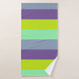 Toalha de Banho com Faixa de Cor Misturada - Suave