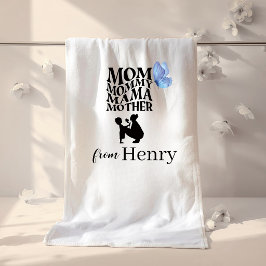 Toalha de Banho com Tipografia Personalizada para