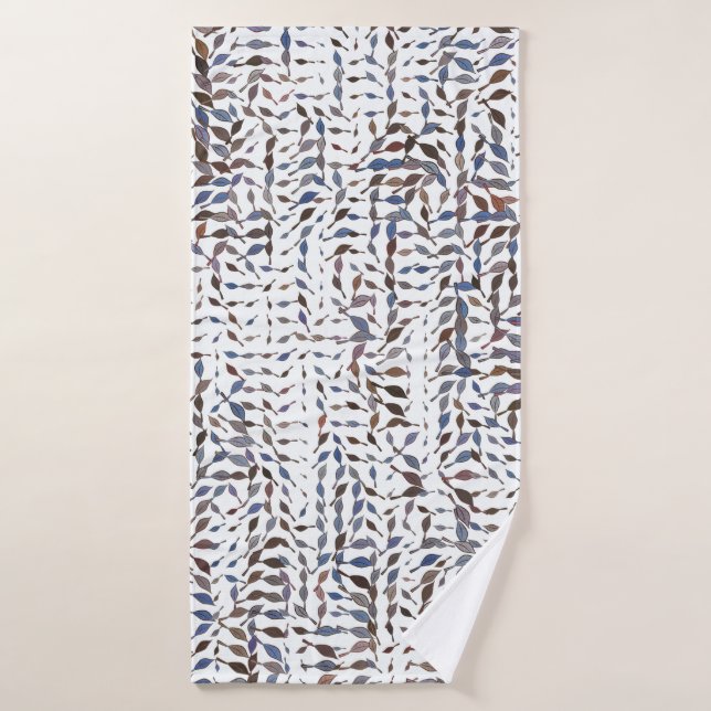 Toalha De Banho Conceptual background leaves drawing pattern. Styl (Toalha de Banho)