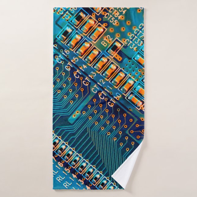 Toalha De Banho Conselho de circuito eletrônico fechado. computado (Toalha de Banho)
