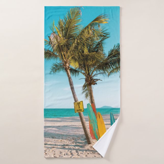 Toalha De Banho conselhos de surf no travesseiro decorativo de pra (Toalha de Banho)