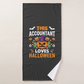 Toalha De Banho Contador Ama Halloween Abóbora Guarda-Livros Desi