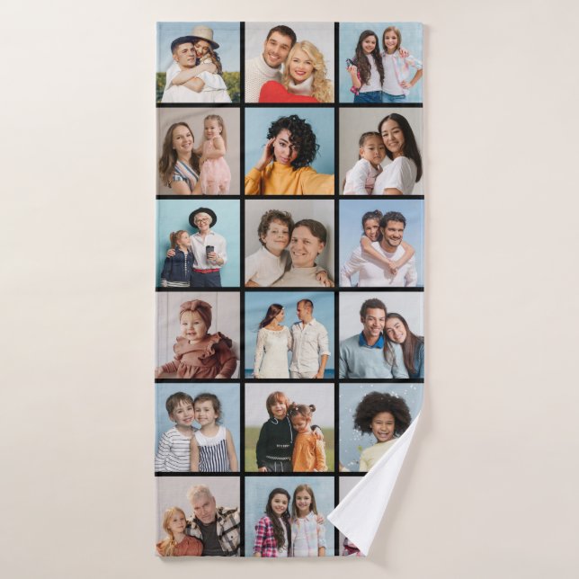Toalha De Banho Crie Sua Própria Colagem De Fotos 18 (Toalha de Banho)