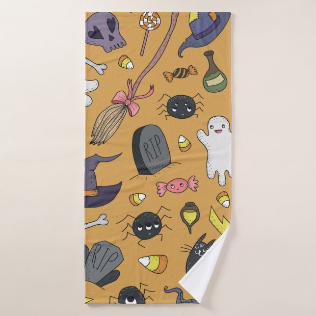 Toalha De Banho Cute hand drawn seamless patterns with cute hand d (Toalha de Banho)