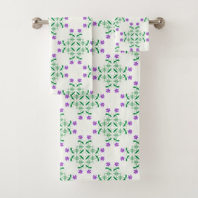 toalha de banho de botânicos roxos (Insitu)