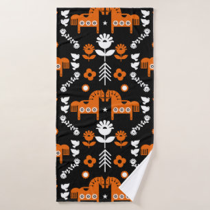 Toalha De Banho Decoração de Casa Cavalo de Dados Nórdicos