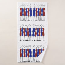 Toalha de banho (desenhada à mão única)