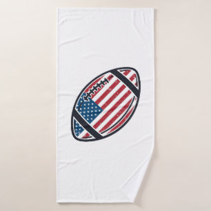 Toalha De Banho Desenho Vetorial Vintage de Futebol Americano Patr