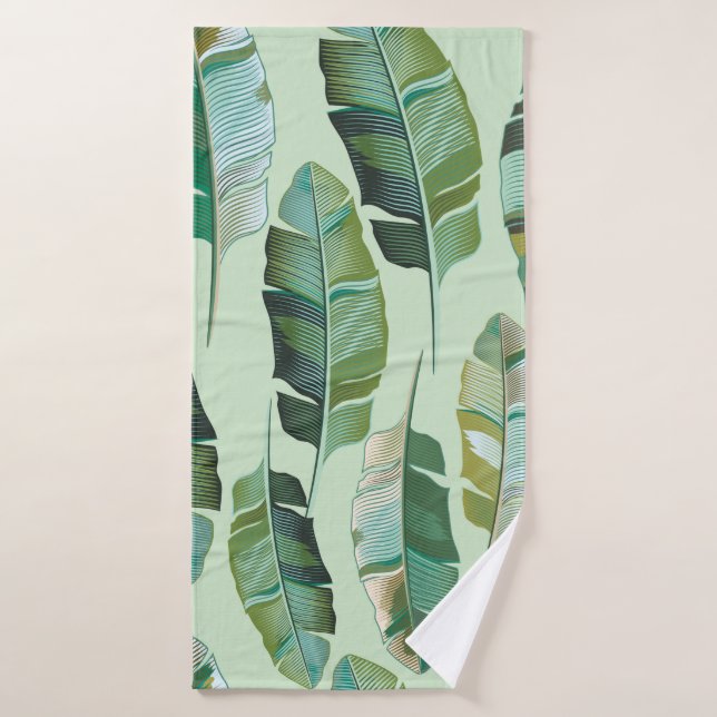 Toalha De Banho Design de moda com bananeiras tropicais (Toalha de Banho)