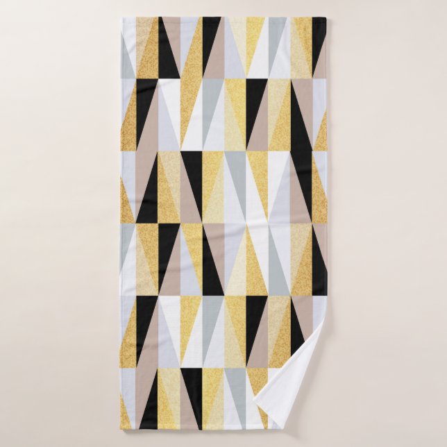 Toalha De Banho design escandinava triângulo uniforme vin (Toalha de Banho)