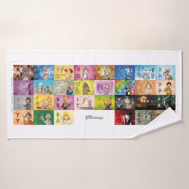 Toalha De Banho Deutsches Fingeralphabet (Toalha de Banho)