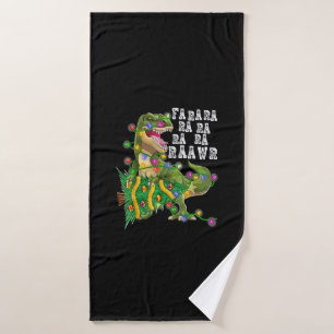 Toalha De Banho Dinossauro Natal Fa Ra Rawr Tree Rex Boys Xmas G