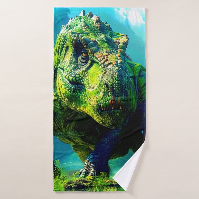 Toalha De Banho Dinossauro Verde (Toalha de Banho)