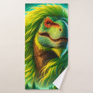 Toalha De Banho Dinossauro Verde