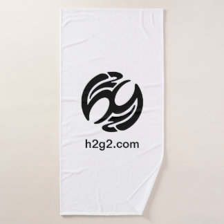toalha de banho do logotipo h2g2