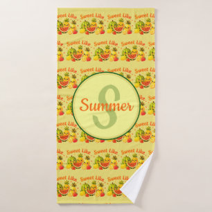 Toalha De Banho Doce Como Verão Frutas Kawaii Fofas Fruta Person