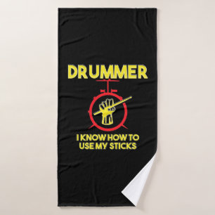 Toalha De Banho Drummer Sabe Usar Minhas Vinhas