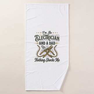 Toalha De Banho Electrician Dad Nothing Shocks Me Vintage Shirt De