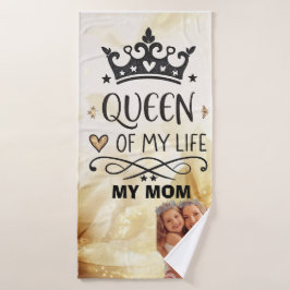 Toalha De Banho Elegant Queen of my Life-my mom 