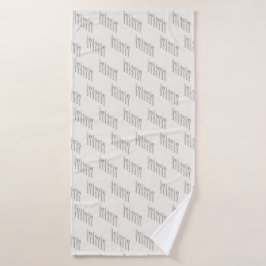 Toalha De Banho Elegant white and gold cutlery arranged diagonally