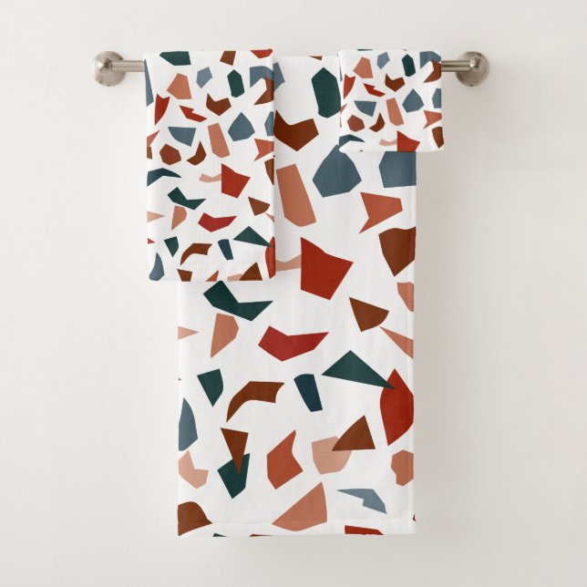 Toalha de banho elegante moderna com padrão de már (Insitu)