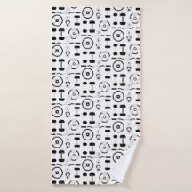 Equipamento de Gym Negro Minimalista