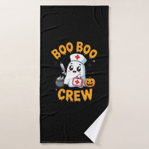 Toalha De Banho Equipe Boo Boo Enfermeira Fantasma Fofo Halloween
