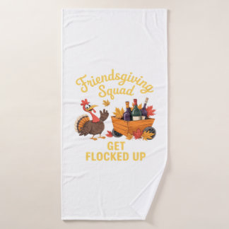 Toalha De Banho Esquadrão do Friendsgiving Fica Empilado Camiseta 