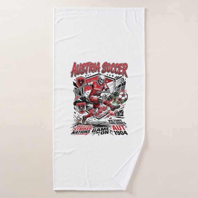 Toalha De Banho Esqueleto de Futebol da Áustria Poster Sty (Toalha de Banho)