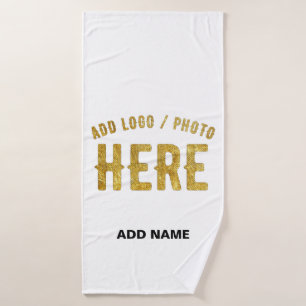 TOALHA DE BANHO ESTILO MODERNO PERSONALIZÁVEL BRANCO VERIFICADO MA