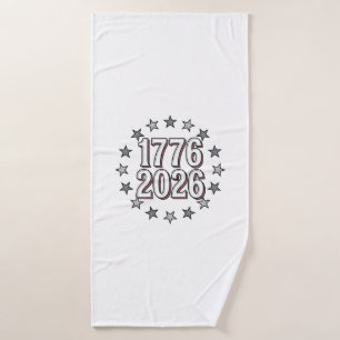 Toalha De Banho Estrelas Patrióticas Vintage Vetor Design 1776 202