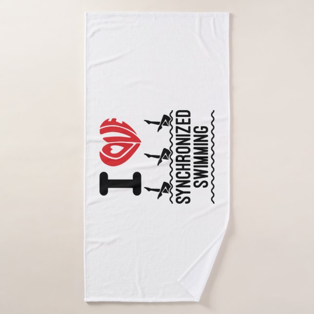 Toalha De Banho Eu Adoro Nadar Sincronizado (Toalha de Banho)