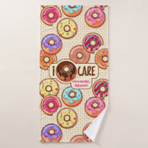 Eu doce engraçado bonito da rosquinha do cuidado