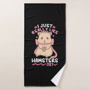 Toalha De Banho Eu Gosto Muito De Hamsters Ok