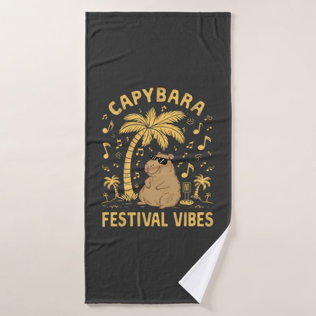 Toalha De Banho Festival Capybara Vibes (Toalha de Banho)