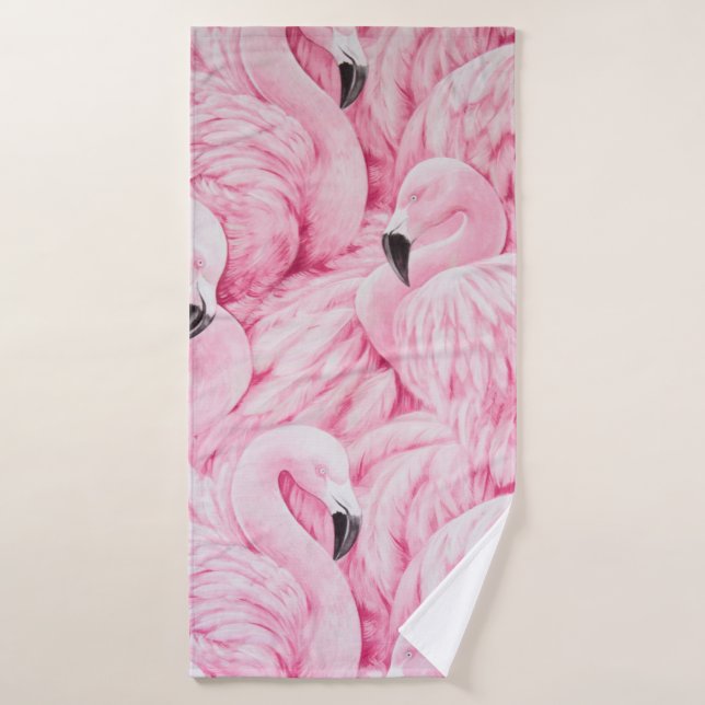TOALHA DE BANHO FLAMINGO ESTÁ EM TODO LUGAR (Toalha de Banho)