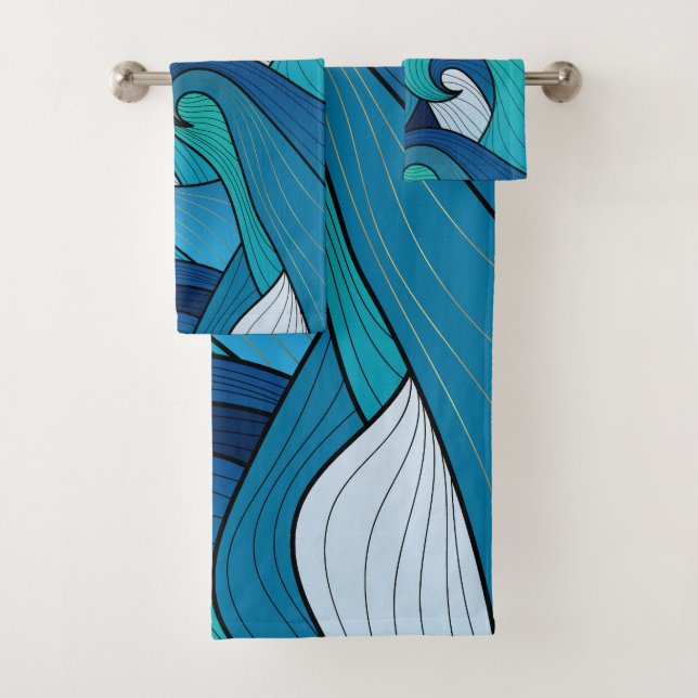 Toalha de banho - Flor azul (Insitu)