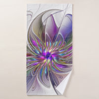 Flor de Arte Abstrato, Enérgica e Colorida