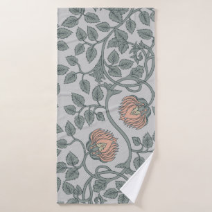 Toalha De Banho Floral vintage, padrão sem costura, papéis de pare