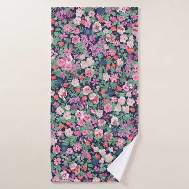 Toalha De Banho Flores de primavera design. Padrão floral sem cost (Toalha de Banho)