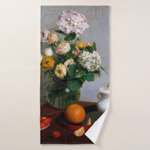 Toalha De Banho Flores e Frutas, Henri Fantin-Latour