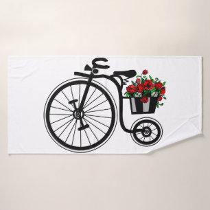 Toalha De Banho Flores Românticas - Bike