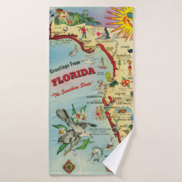 Toalha De Banho Flórida Map Towel
