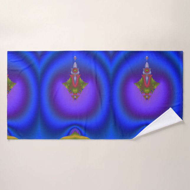 Toalha De Banho Fractal Azul Profundo (Toalha de Banho)