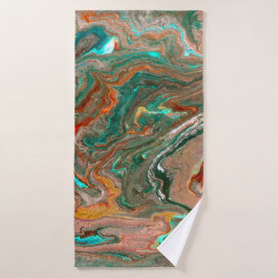 Toalha De Banho Fundo abstrato acrílico mármore. Marbling ardois