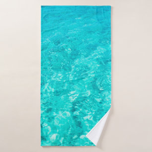 Toalha De Banho Fundo de turquesa piscina de água