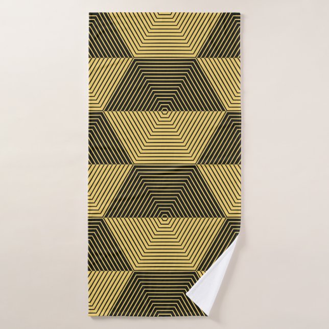 Toalha De Banho fundo geométrico abstrato. Malha hexagonal com (Toalha de Banho)